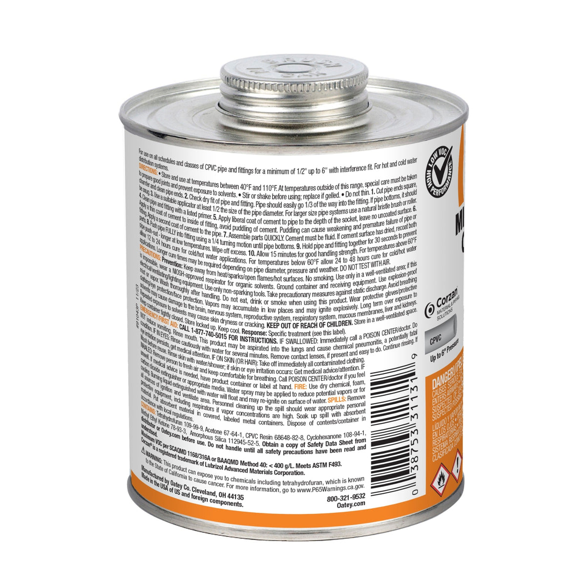 31131 32 oz. CPVC Medium Body Orange Cement