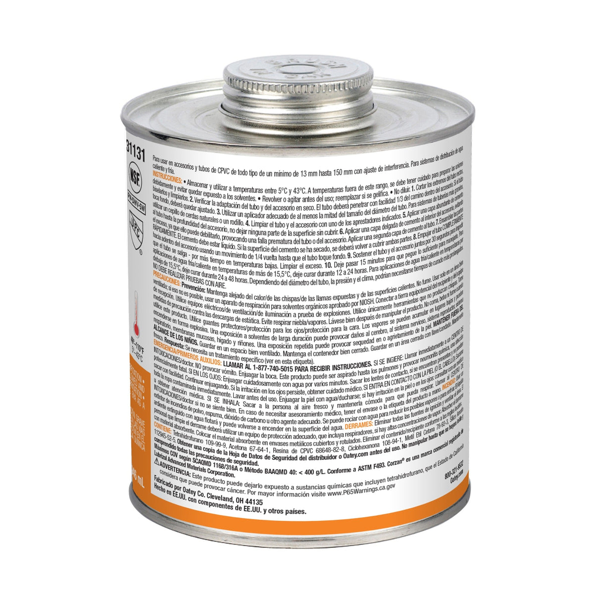 31131 32 oz. CPVC Medium Body Orange Cement