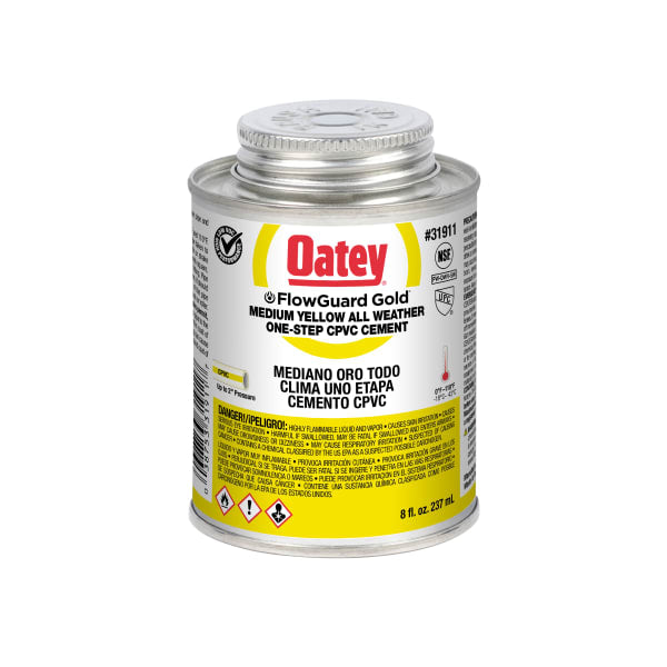 31911 8 oz. CPVC All Weather FlowGuard Gold® 1-Step Yellow Cement