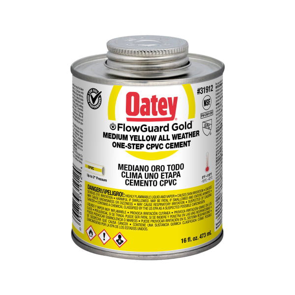 31912 16 oz. CPVC All Weather FlowGuard Gold® 1-Step Yellow Cement