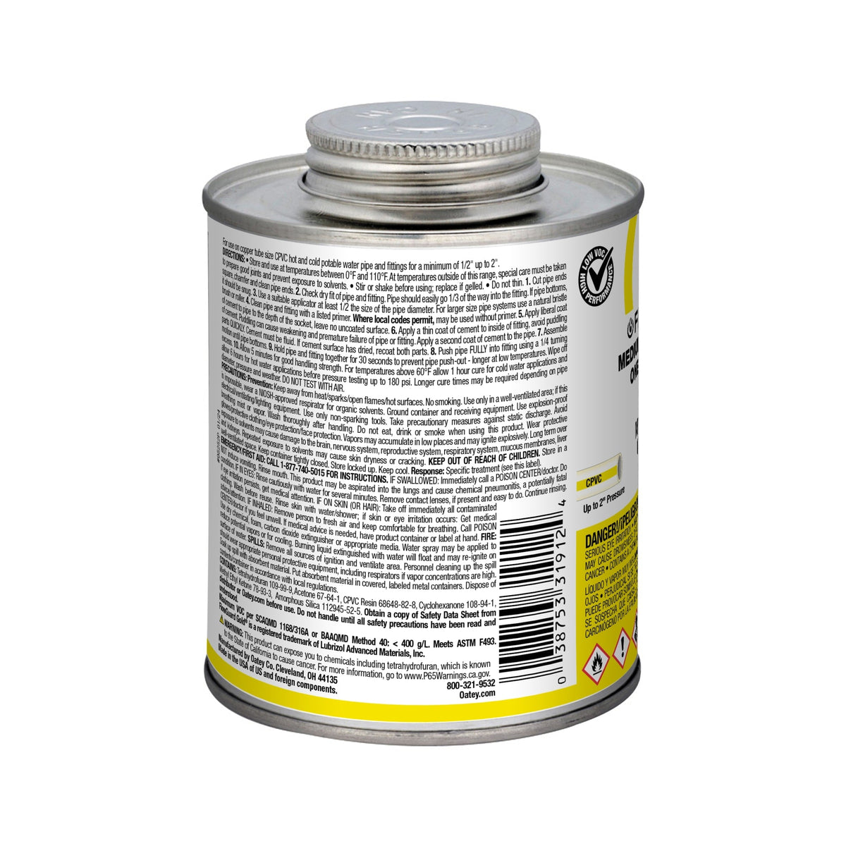31912 16 oz. CPVC All Weather FlowGuard Gold® 1-Step Yellow Cement