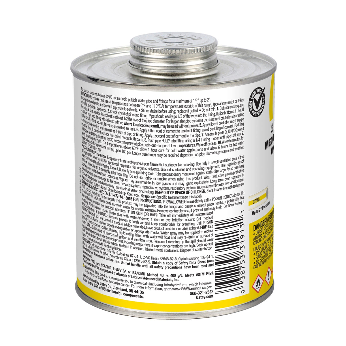 31913 32 oz. CPVC All Weather FlowGuard Gold® 1-Step Yellow Cement
