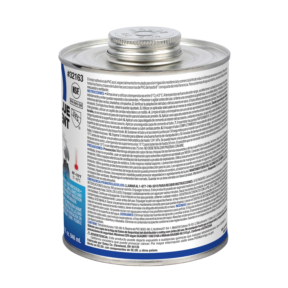 32163 32 oz. PVC Blue Lava Hot Cement