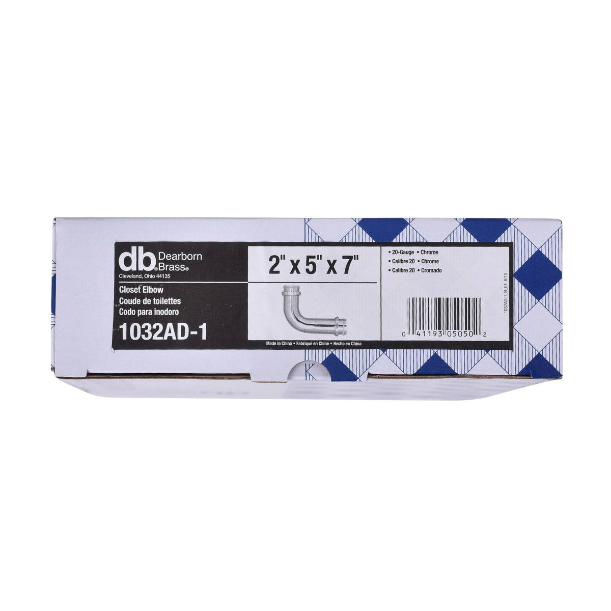 1032AD-1 2" x 5" x 7" Closet Flush Elbow - 20 Ga.