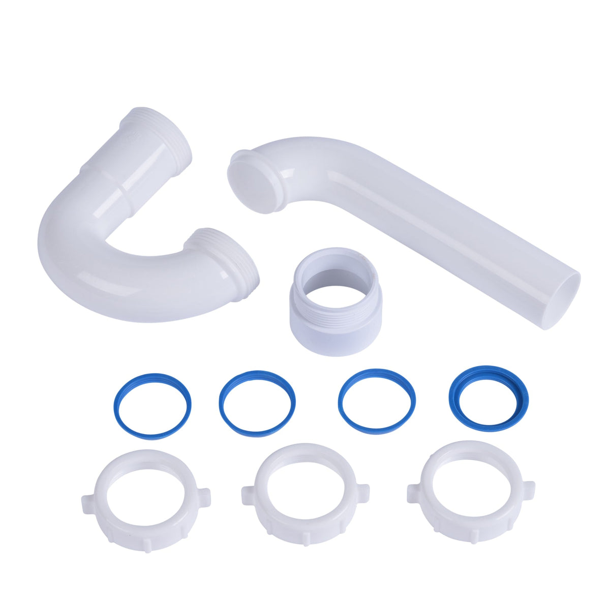 P9703W 1-1/2 in. P-Trap with Threaded PVC Adapter, and Reversible J-Bend
