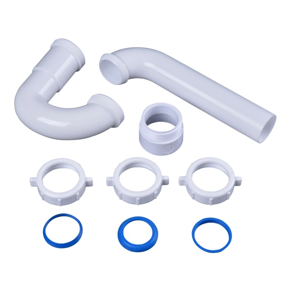 P9704BG 1-1/2 in. P-Trap w/ Threaded PVC Adapter, Bagged
