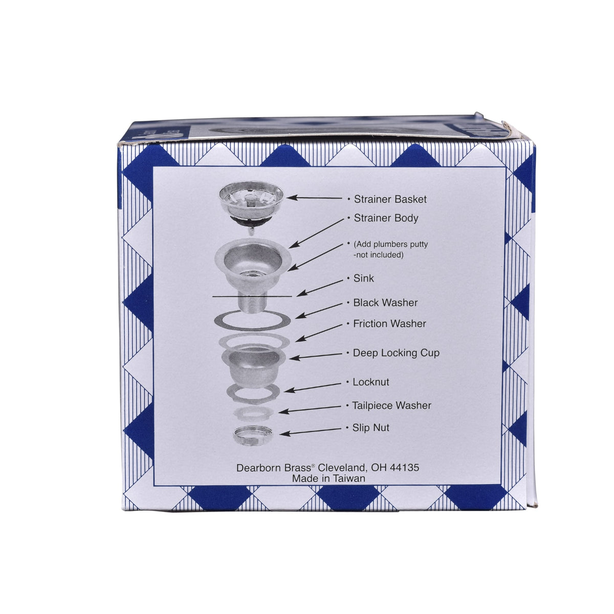 Snap-N-Tite Sink Basket Strainer, Stainless Steel Body and Basket. Locking Cup. Neoprene Stopper. Fits Cast Iron Sinks. Length 3-3/4"