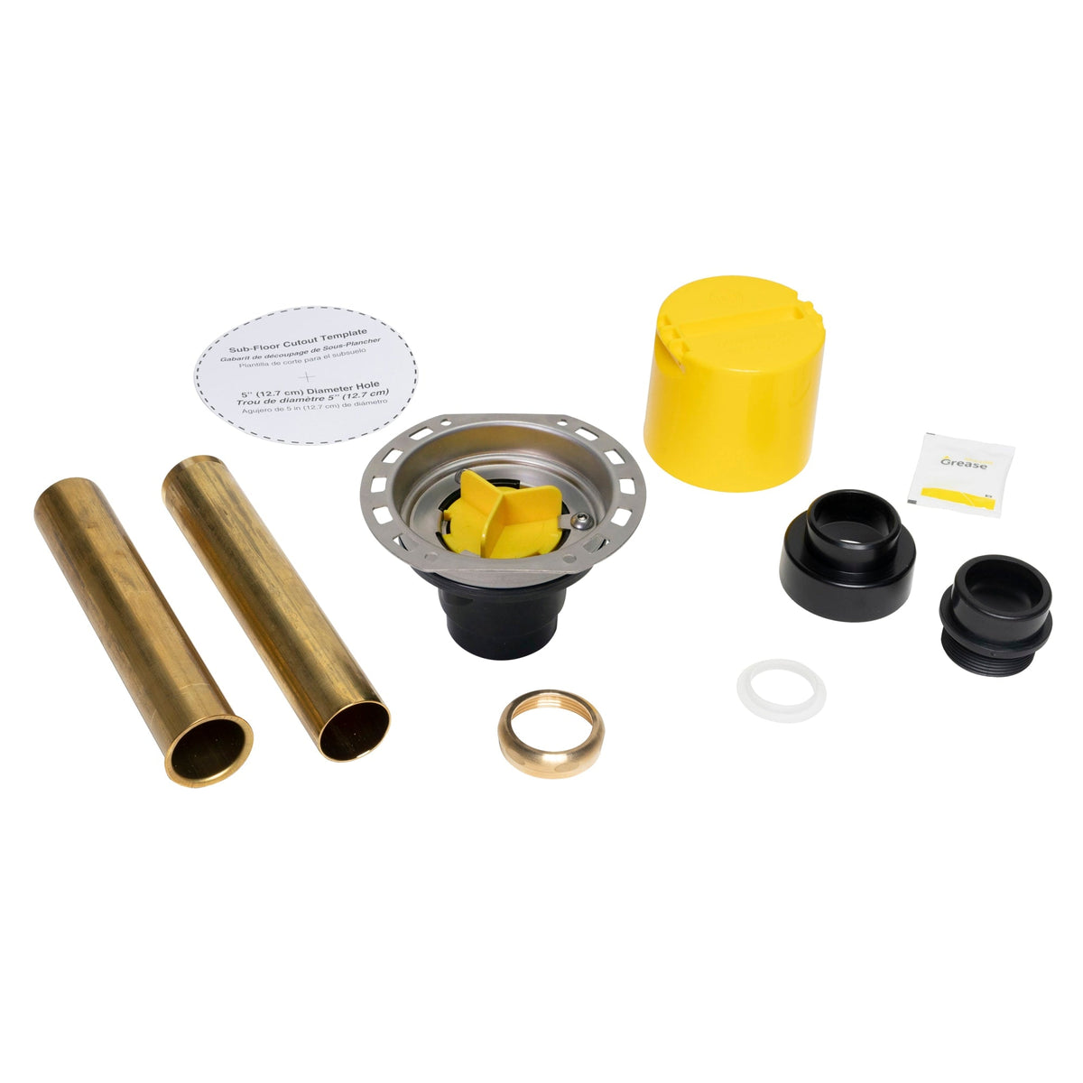 Collection FTD35 ABS Freestanding Tub Drain Kit with Stainless Steel Flange