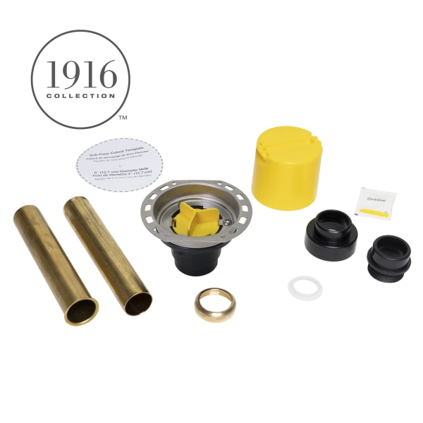 Collection FTD35 ABS Freestanding Tub Drain Kit with Stainless Steel Flange