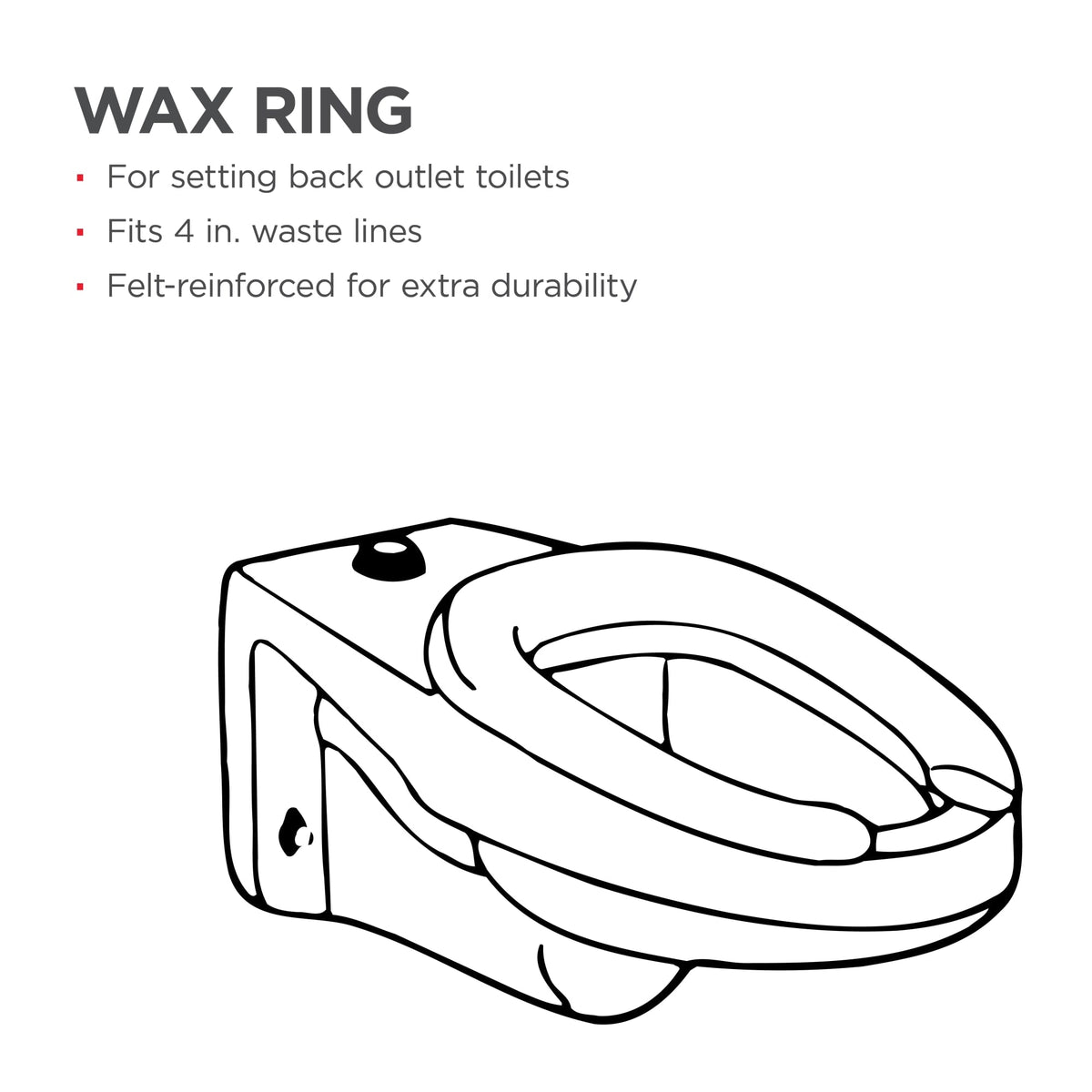 90270 4 in. Johni-Ring® for Back Outlet Toilets