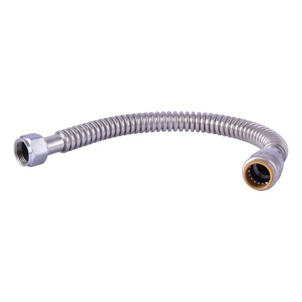 URSS3088FX18 3/4" x 3/4" x 18" Max Corrugated Water Softener Connector - (PTC x FIP)