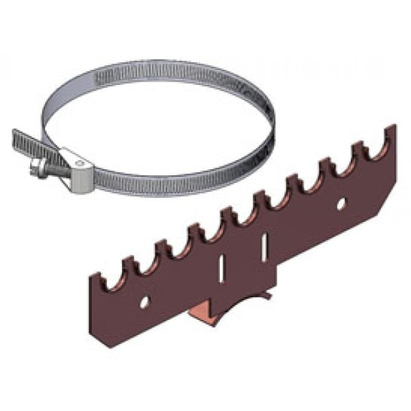 110-S-12 Bracket 2-in x 8-in Copper for 1/2-in Pipe