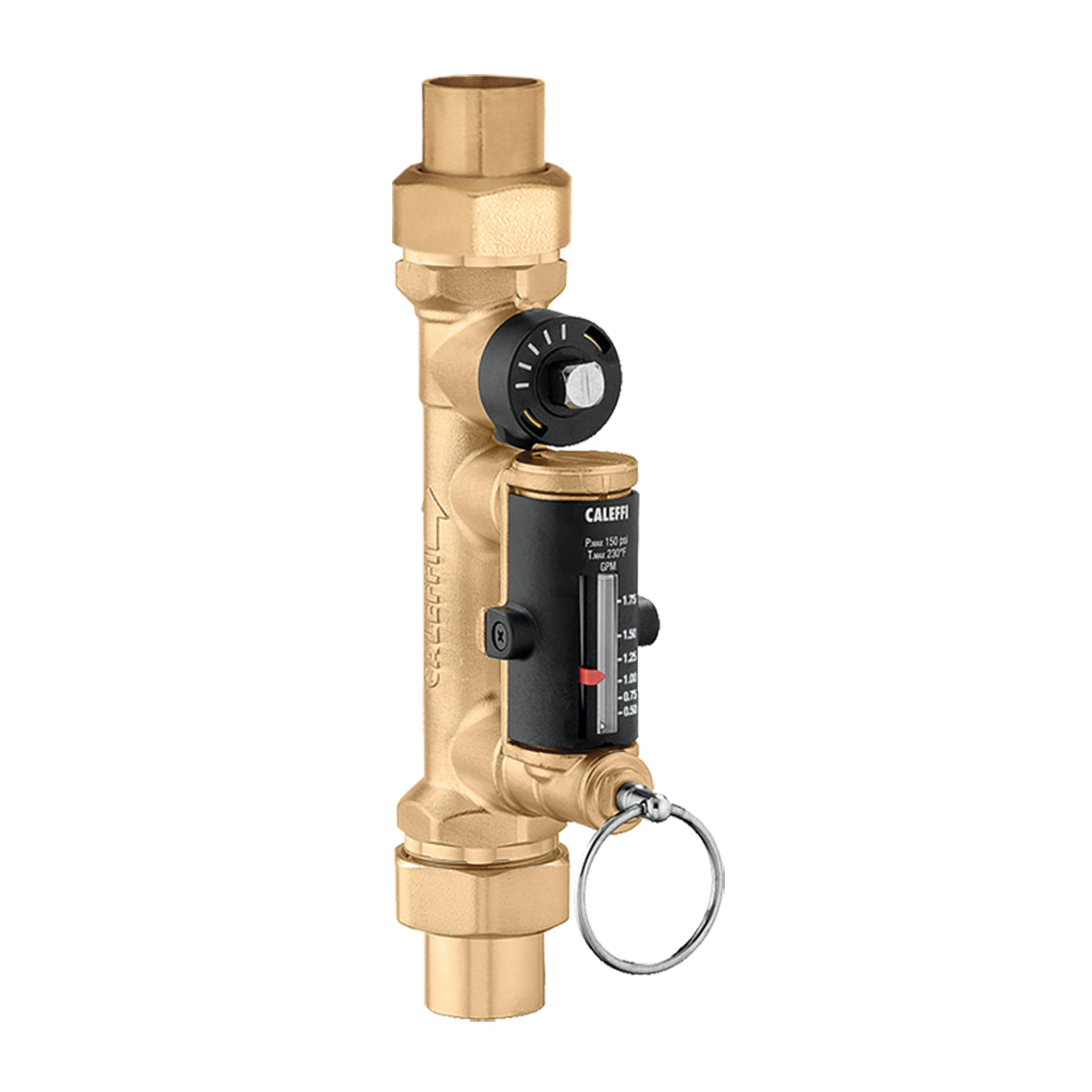 132439AFC QuickSetter+ Balancing Valve with Flow Meter, 1/2" Union Sweat, 0.5-1.75 GPM, 1 Cv, Low Lead
