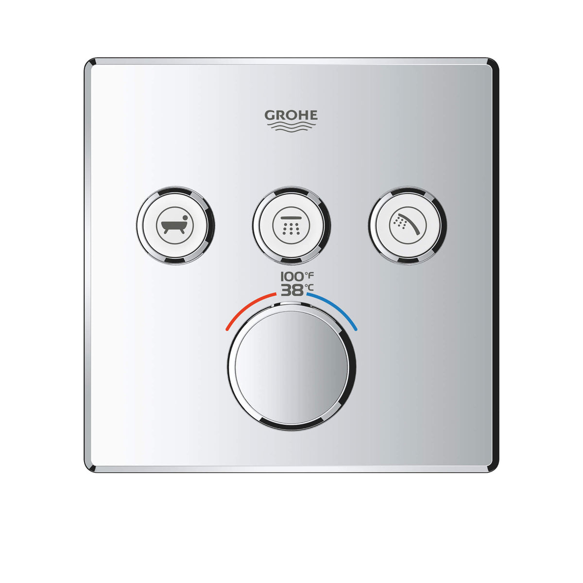 Triple Function Thermostatic Valve Trim in CHROME 29142000