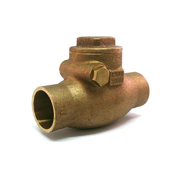 1510T-34 3/4" - SWT x SWT - Bronze Check Valve - 150 SWP - 300 WOG, Horizontal Swing, Bronze Seat, Teflon Disc