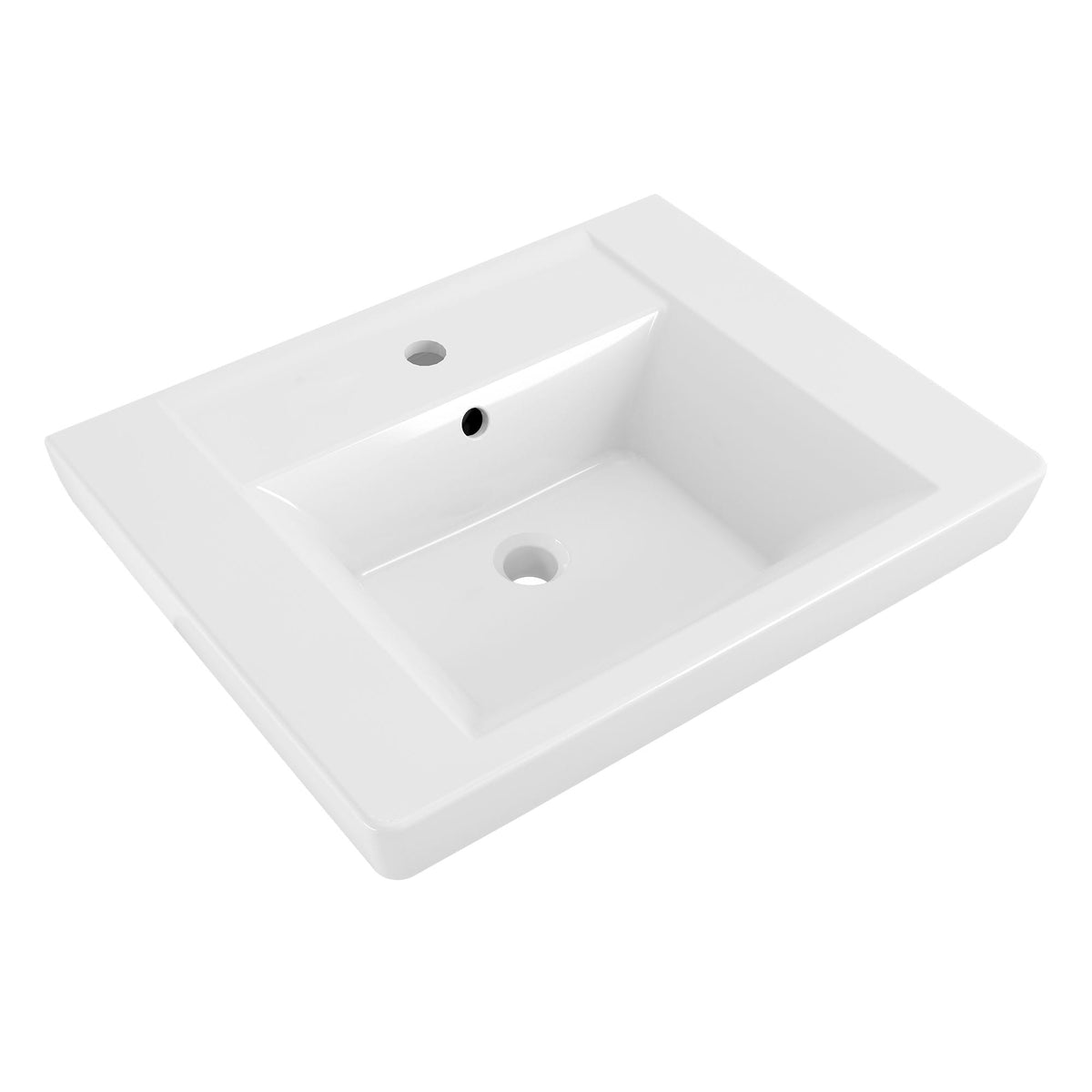 0641001.020 Boulevard® Center Hole Only Pedestal Sink Top White