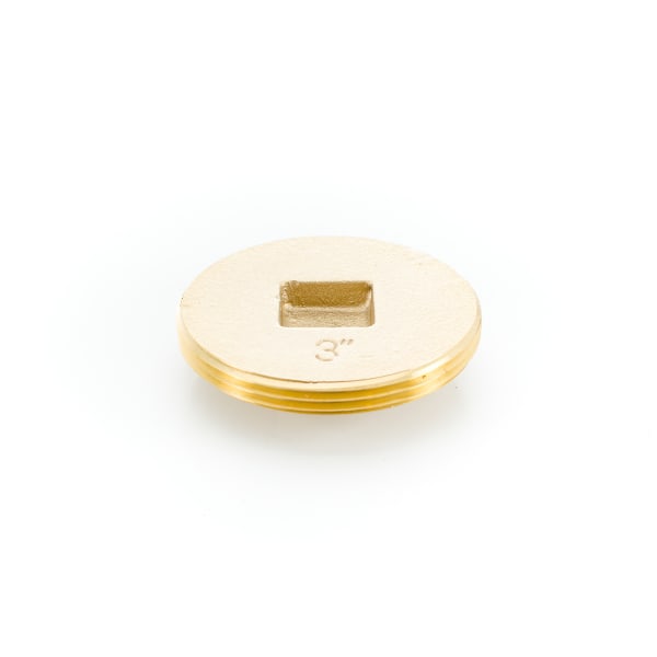 1855 3" SO CD Brass Clean Out Plug - CS