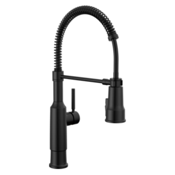 18804Z-BL-DST Theodora® Single Handle Pull-Down Spring Kitchen Faucet Matte Black