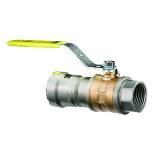 2" x 2", MegaPressG x MegaPressG, 125 PSI, Bronze, Locking Handle, Ball Valve 30655