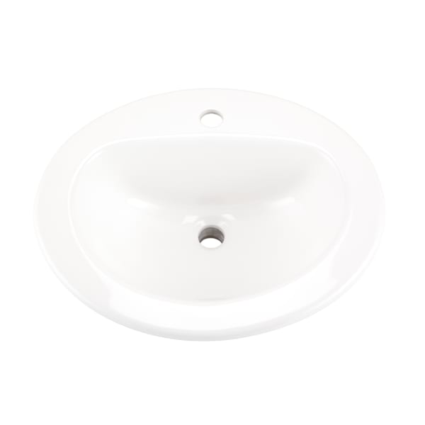 G0012831CH Maxwell S-Rim Lav 20"X17"Oval 1-Hole in Trapezoid Carton White