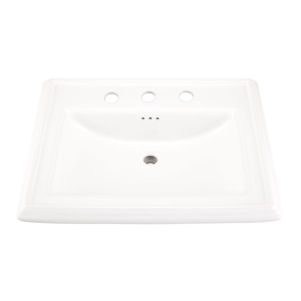 G0012559 Logan Square Petite Ped Top 24.25"x20.13" 8"CC White
