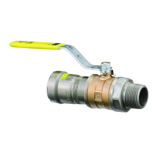 1-1/4" x 1-1/4", MegaPressG x MegaPressG, 125 PSI, Bronze, Locking Handle, Ball Valve 30675