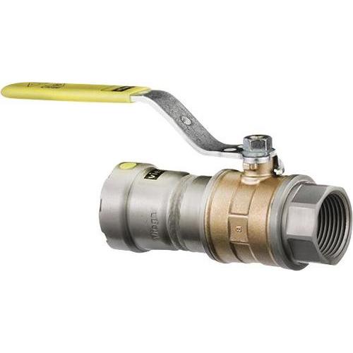 1" x 1", MegaPressG x MegaPressG, 125 PSI, Bronze, Locking Handle, Ball Valve 30640