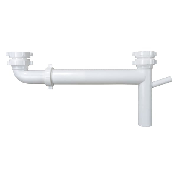 1-1/2" x 16" PVC End Outlet Telescoping 1/2" Branch White 230-180616101