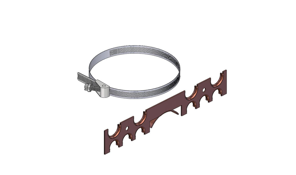 111-S Bracket 1-1/2-in x 8-in Copper 1/2-in & 3/4-in Pipe