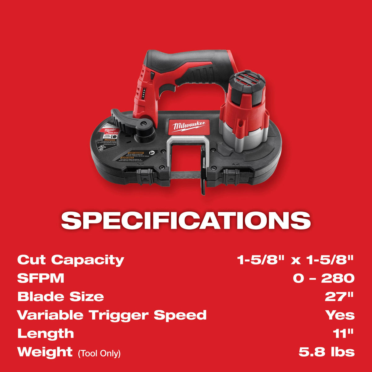 2429-21XC M12™ Cordless Sub-Compact Band Saw Kit