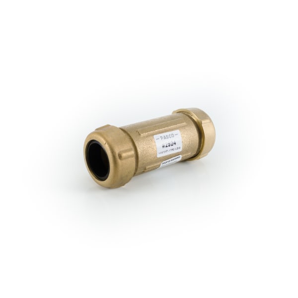 2924 1-1/4 CWT-1 Brass Comp Coupling Long