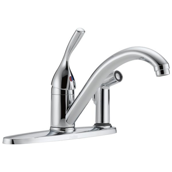 300 Series Single Handle Kitchen Faucet with Integral Spray Chrome 300-DST