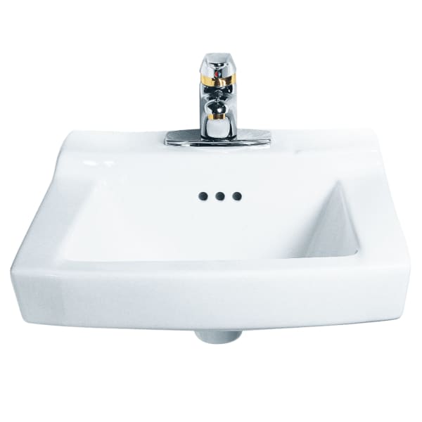 0124024.020 Comrade® Wall-Hung Sink With 4-Inch Centerset, Wall Hanger Included White