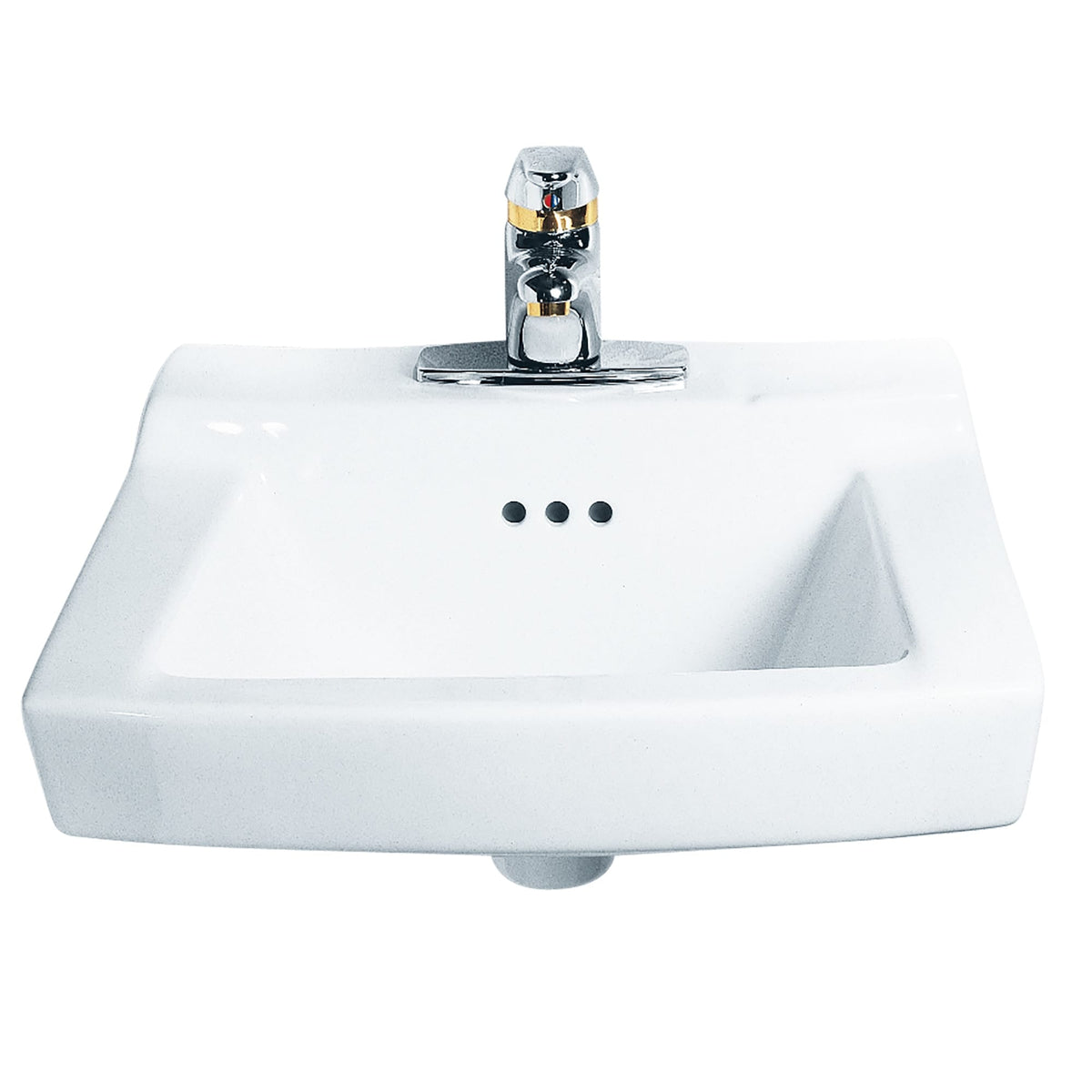 0124024.020 Comrade® Wall-Hung Sink With 4-Inch Centerset, Wall Hanger Included White