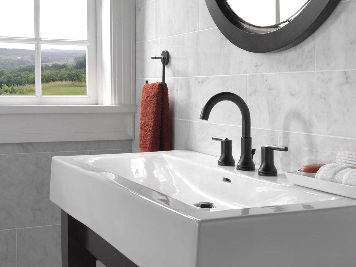 Trinsic® Two Handle Widespread Bathroom Faucet Matte Black 3559-BLMPU-DST