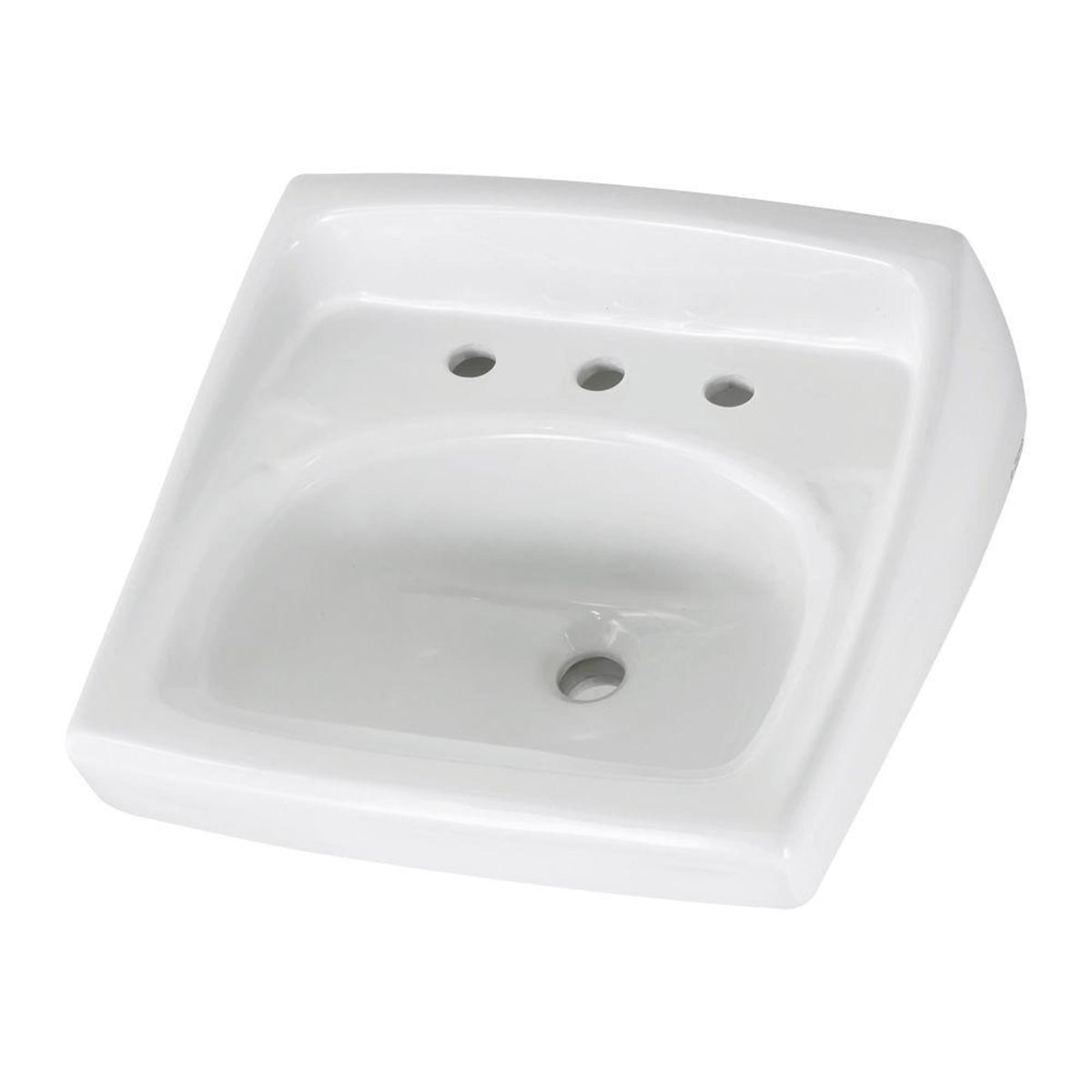 0356915.020 Lucerne Wall-Hung Sink Less Overflow With 8-Inch Widespread White