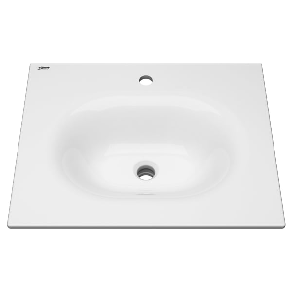 1297001.020 Studio® S 24-Inch Vitreous China Vanity Sink Top Center Hole Only White