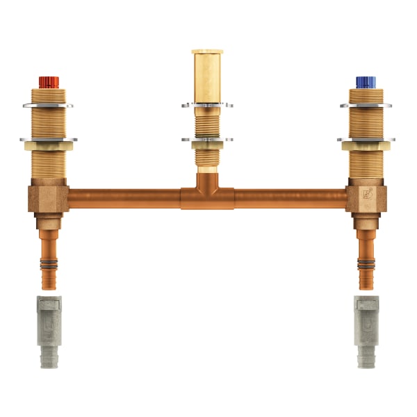4798 M-Pact 2-Handle 3-Hole Roman Tub 10 in. Center Rough-In Valve - 1/2 in. Wirsbo PEX Connection