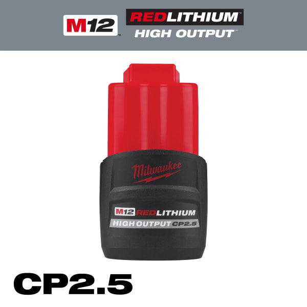 48-11-2425 M12™ REDLITHIUM™ HIGH OUTPUT™ CP2.5 Battery Pack