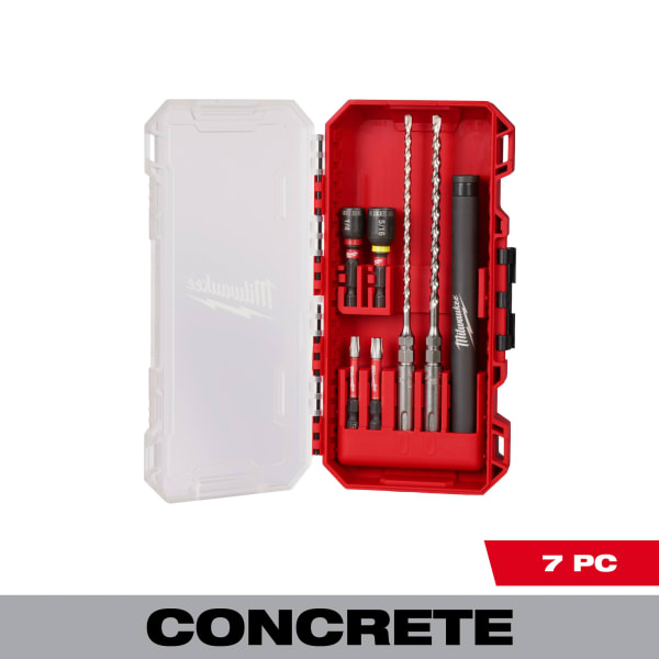48-20-7497 7 Piece SDS Plus M/2™ 2-Cutter Concrete Screw Install Kit