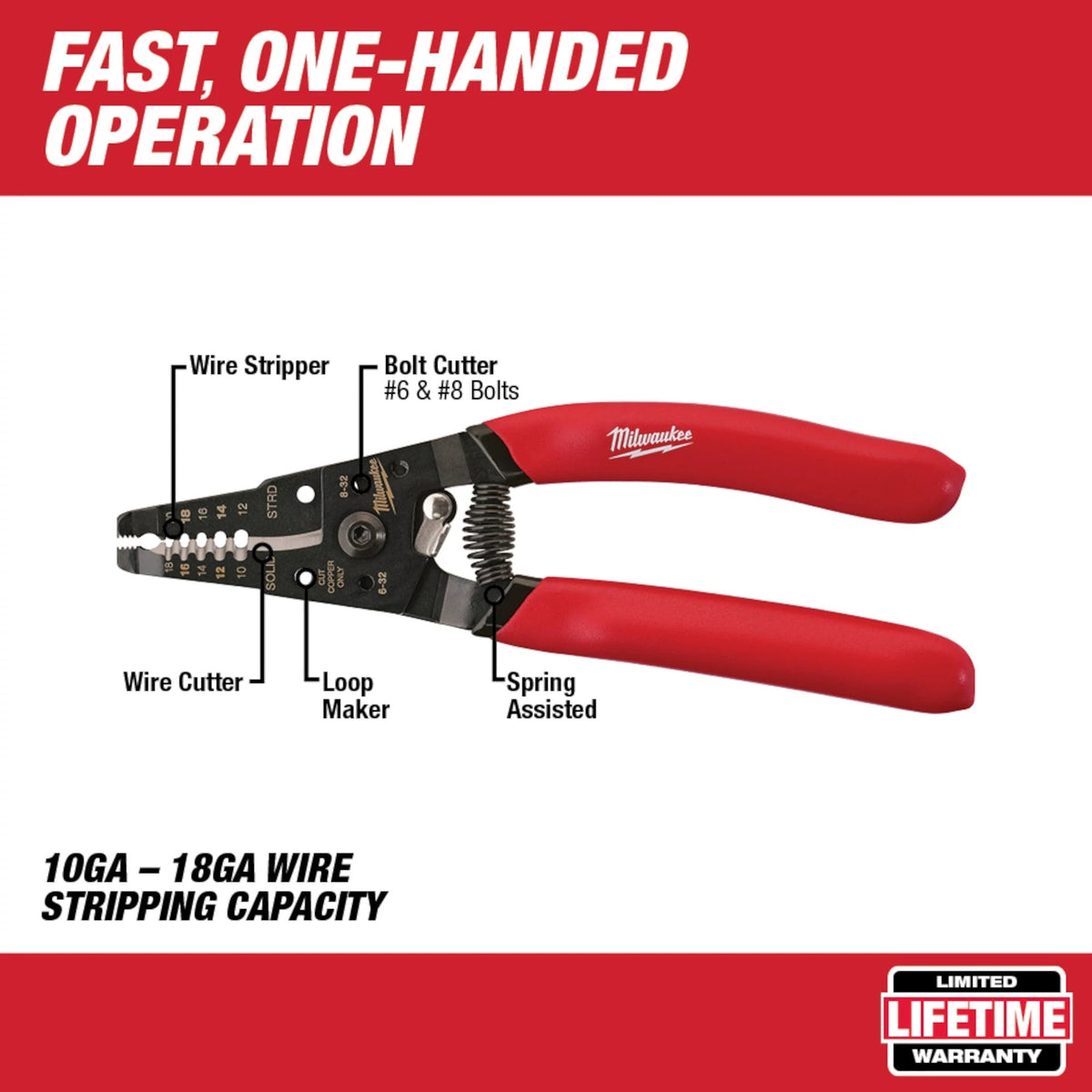 48-22-6109 Wire Stripper/Cutter for Solid & Stranded Wire