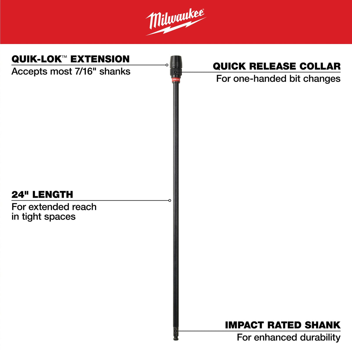 48-28-1060 24" x 7/16" Universal QUIK-LOK™ Extension