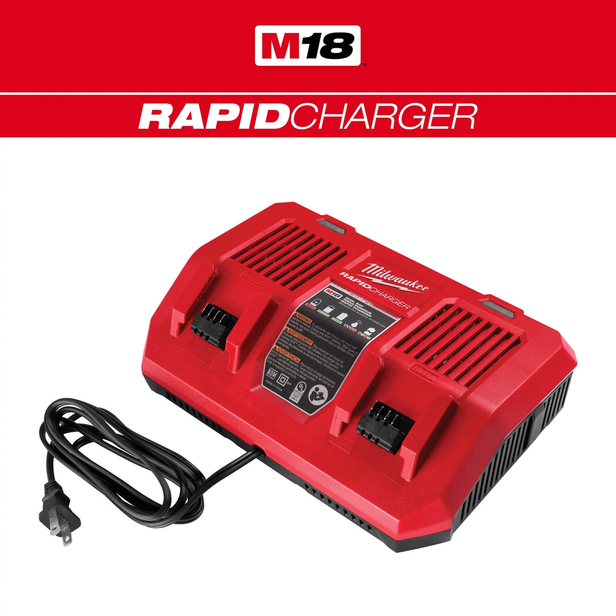 48-59-1802 M18™ Dual Bay Simultaneous Rapid Charger