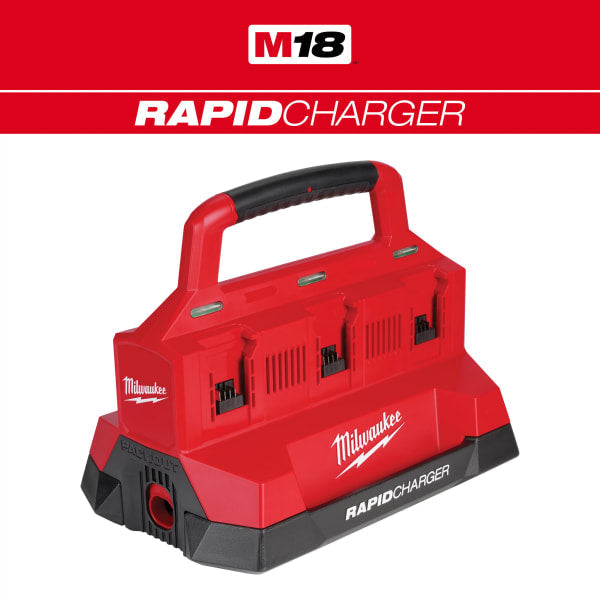 48-59-1809 M18™ Six Bay Rapid Charger w/ PACKOUT™ Compatibility