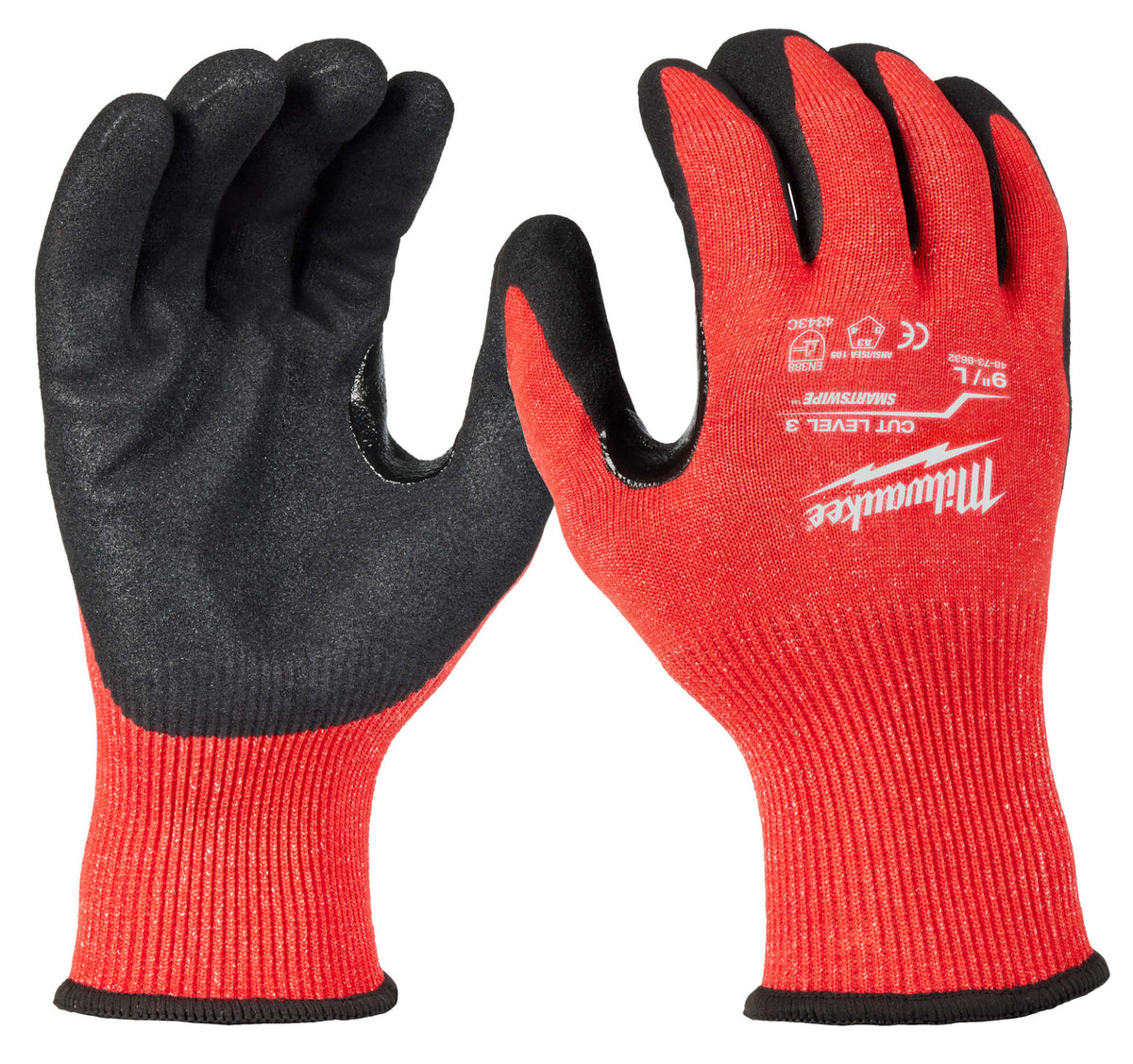 (1) Cut Level 3 Nitrile Dipped Gloves - L (48-73-8632)