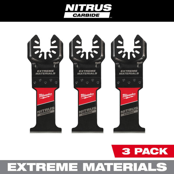 49-25-1573 1-3/8" NITRUS™ Carbide Extreme Materials Universal Fit Oscillating Multi-Tool Blade (3 Pack)