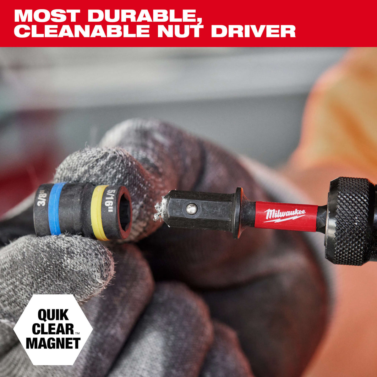 49-66-4542 SHOCKWAVE™ Impact Duty 1/4" and 5/16" x 2-1/4" QUIK-CLEAR™ 2-in-1 Magnetic Nut Driver