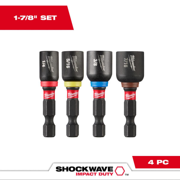 49-66-4562 4 Piece SHOCKWAVE™ Impact Duty 1-7/8" Magnetic Nut Driver Set