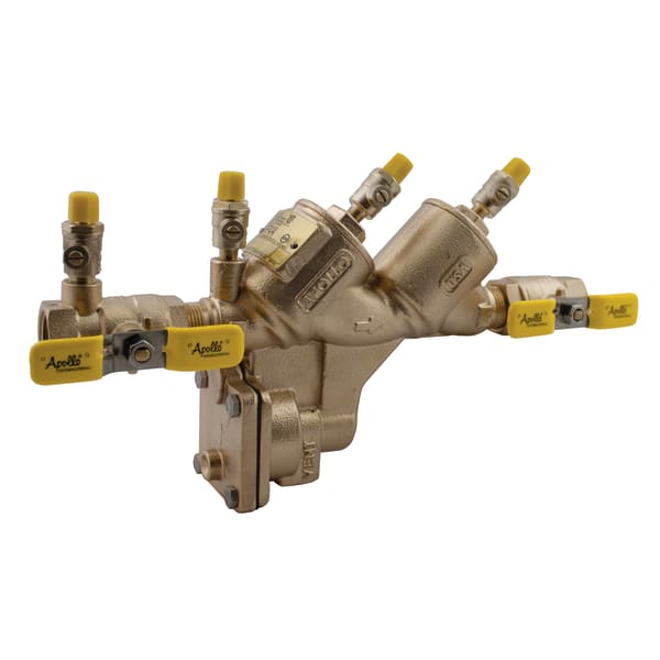 4ALF203A2F Bronze Reduced Pressure Backflow Preventer with Standard Ball Valves, SAE Threaded Test Cocks 1/2" (2 x FNPT)