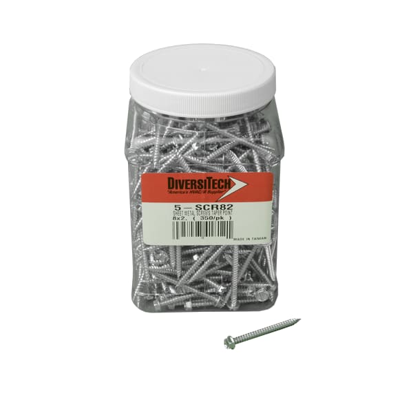 5-SCR82 Sheet Metal Screw 8 x 2 Taper Point, Pack of 350